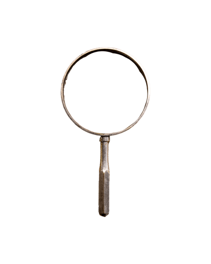 Silver plated classic magnifying glass