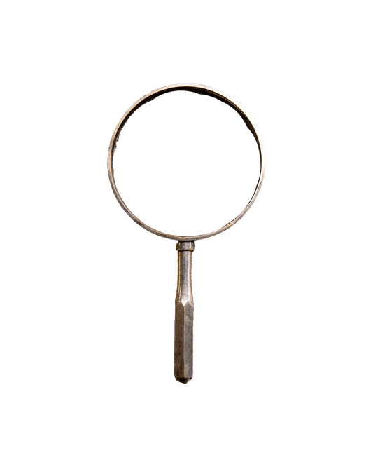 Silver plated classic magnifying glass