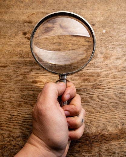 Silver plated classic magnifying glass