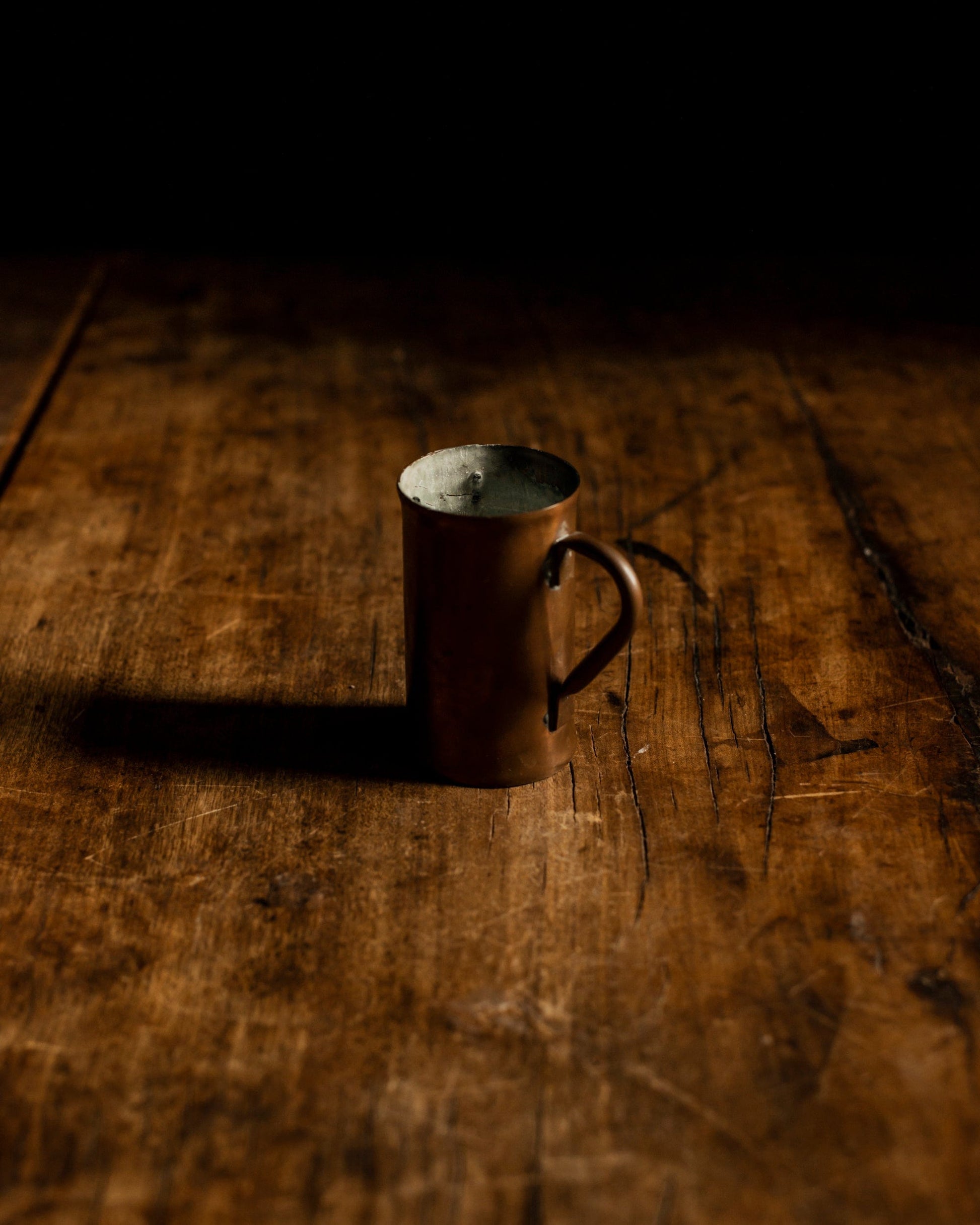 Solid Copper Small Mug with Wax