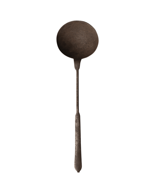 Solid Iron Soup Ladle