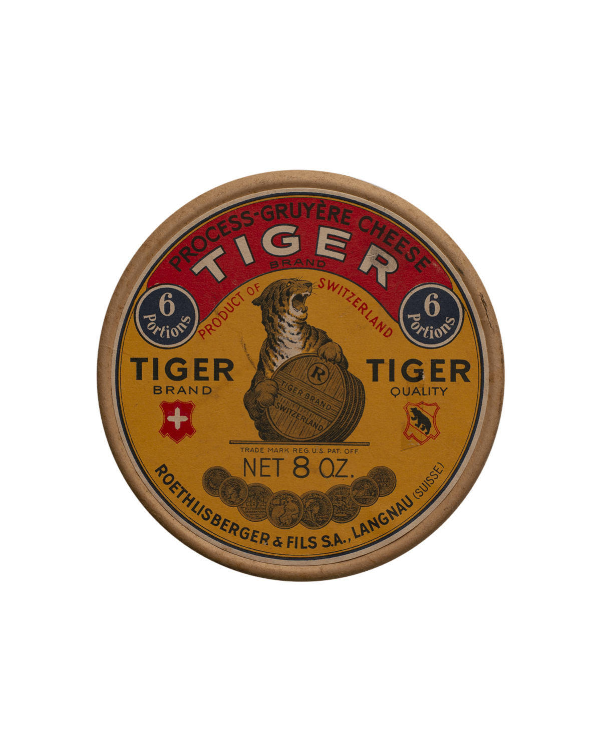 Tiger Brand Swiss Gruyere Cheese Box Roethlisberger & Fils