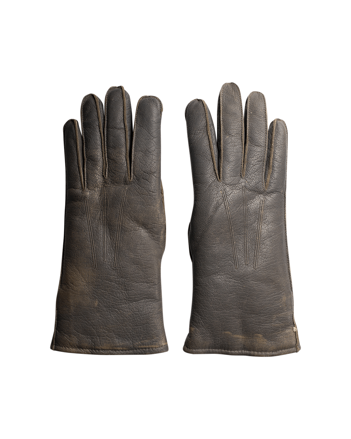 Vintage German Leather/Fur-Lined Gloves S