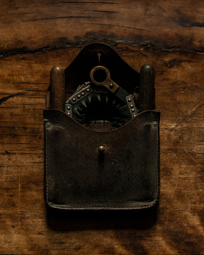 WW1 British Folding Field Pocket Saw with Leather Case