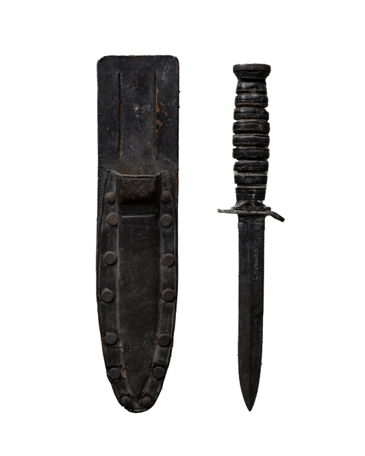 WW2 US M3 CAMILLUS W/CUSTOM LEATHER SHEATH