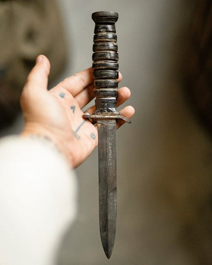 WW2 US M3 CAMILLUS W/CUSTOM LEATHER SHEATH