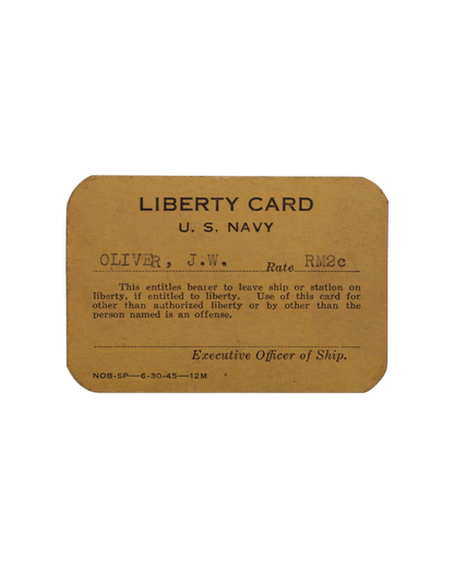WW2 US Navy Liberty Card