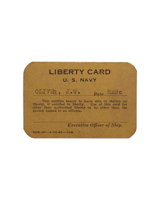 WW2 US Navy Liberty Card