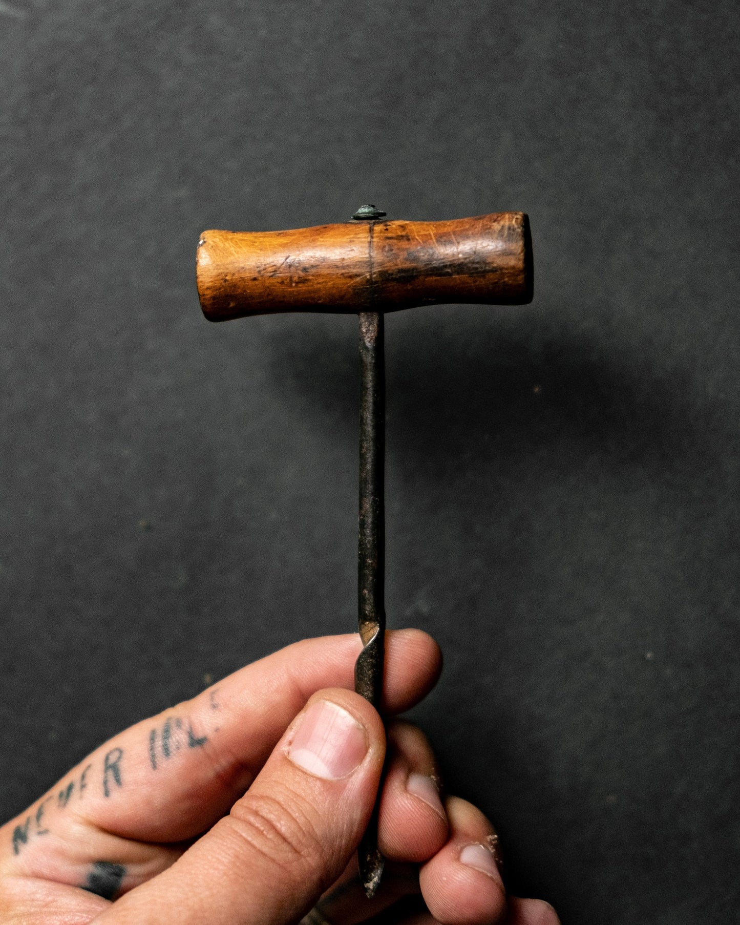 20th century wooden handle corkscrew
