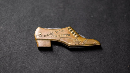The Patriot Shoe - brass advertising knife