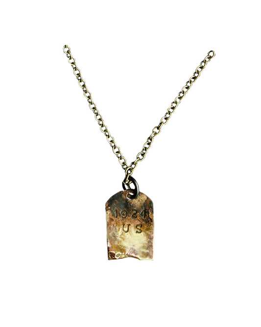 Wholesale - The 1924 x Lee Brennan custom Brass Tombstone Pendant Necklace
