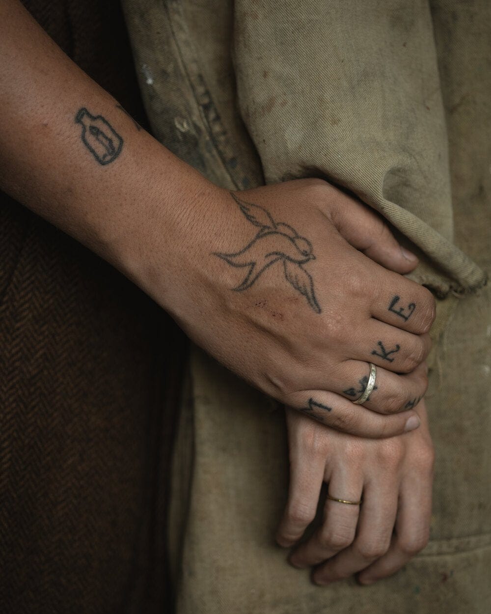 Aged Matte Silver Ring
