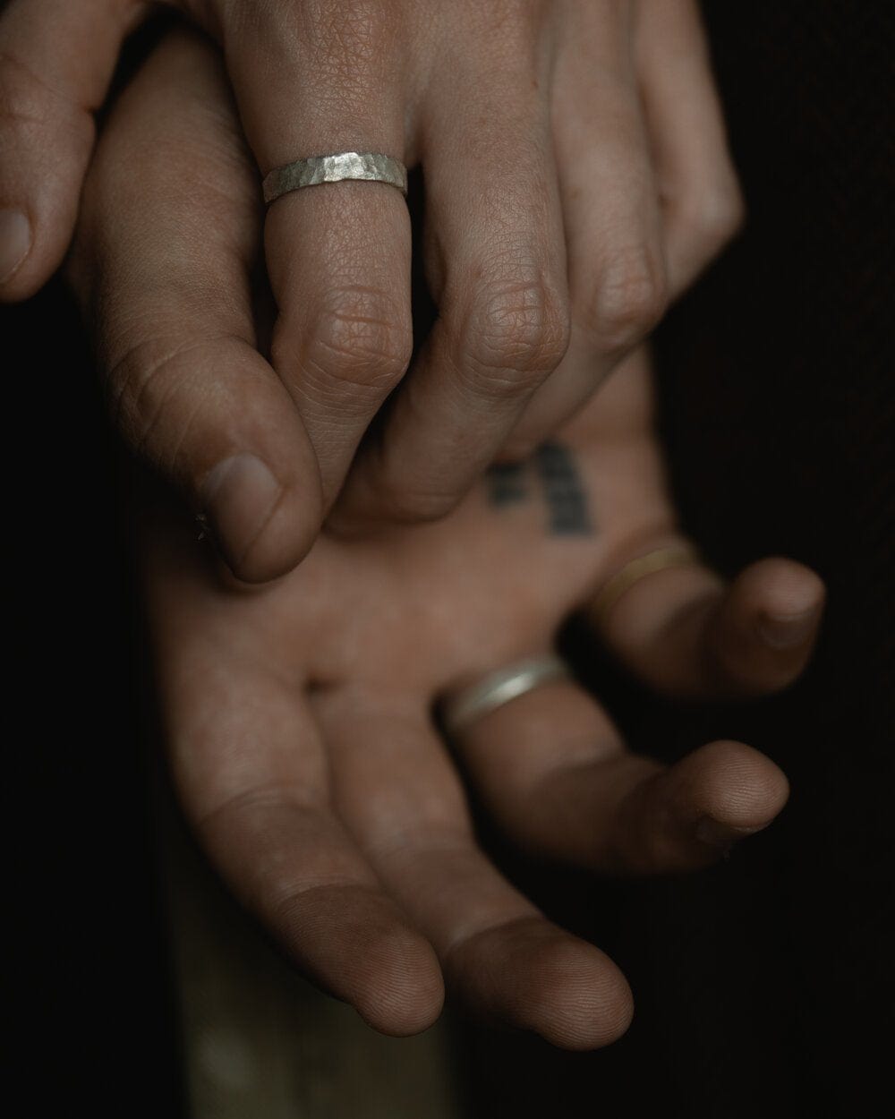 Aged Matte Silver Ring