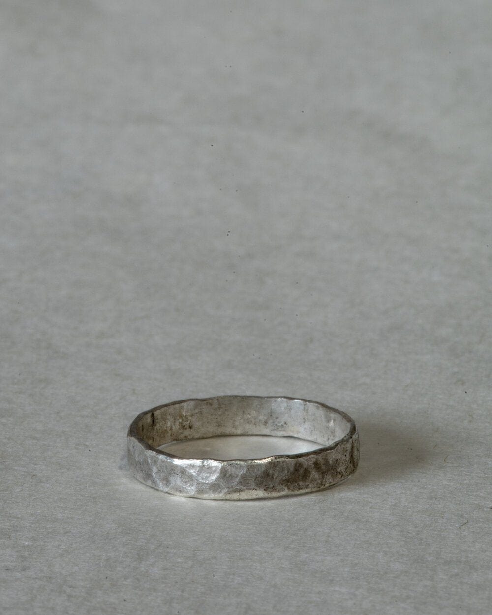 Aged Matte Silver Ring