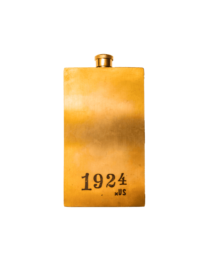 1924us Brass 4 oz Pocket Flask