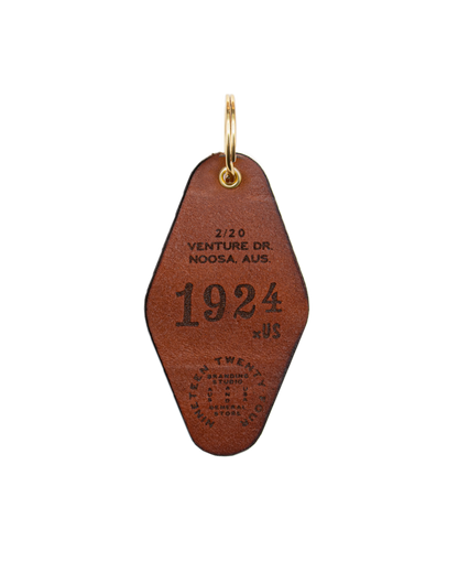 1924us 钻石皮革钥匙扣标签