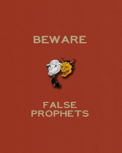 1924us Cuidado con los falsos profetas esmalte Pin