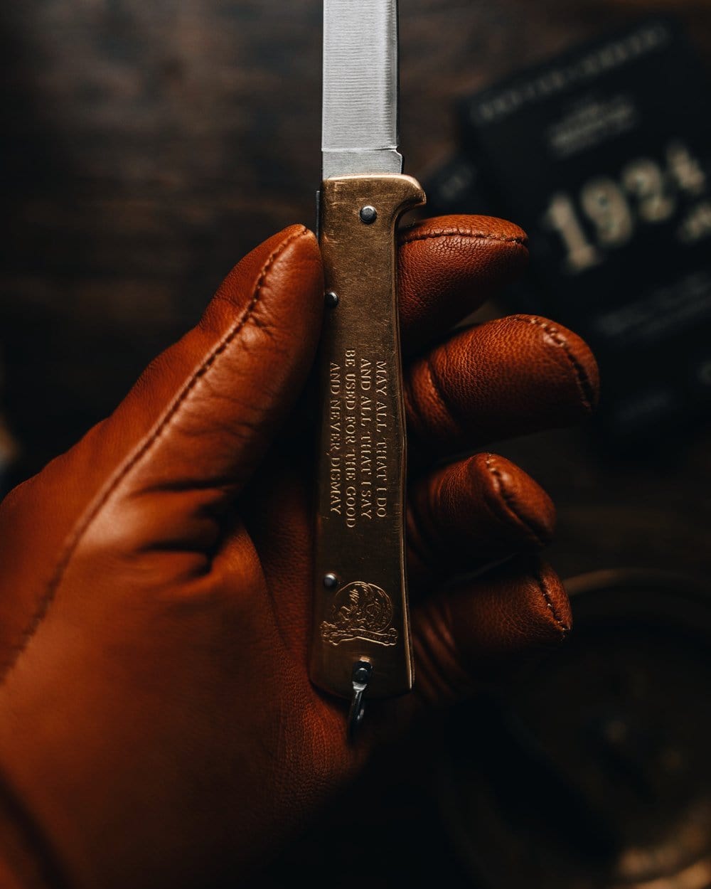 Brass Mercator Pocket Knife