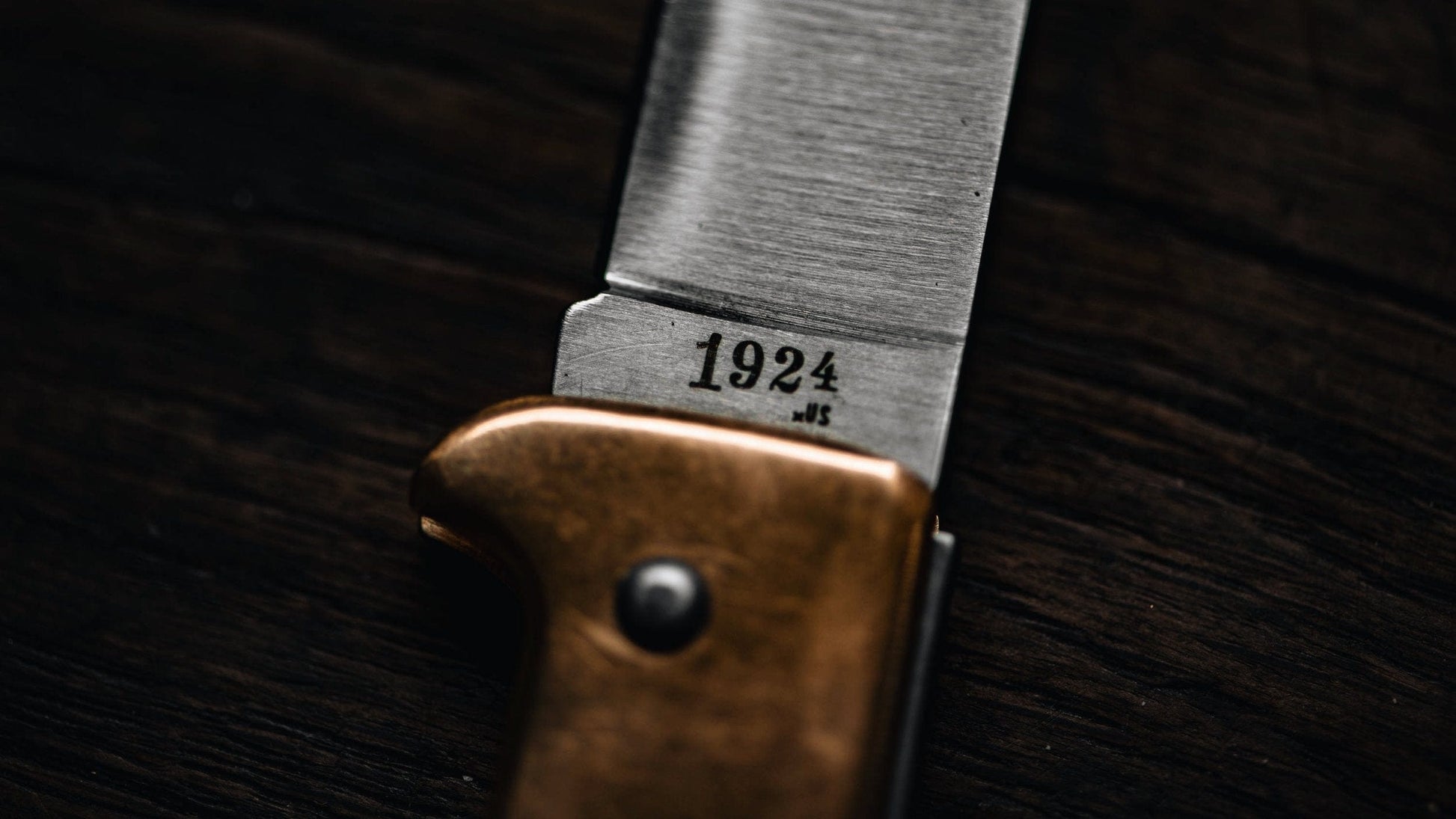 Brass Mercator Pocket Knife