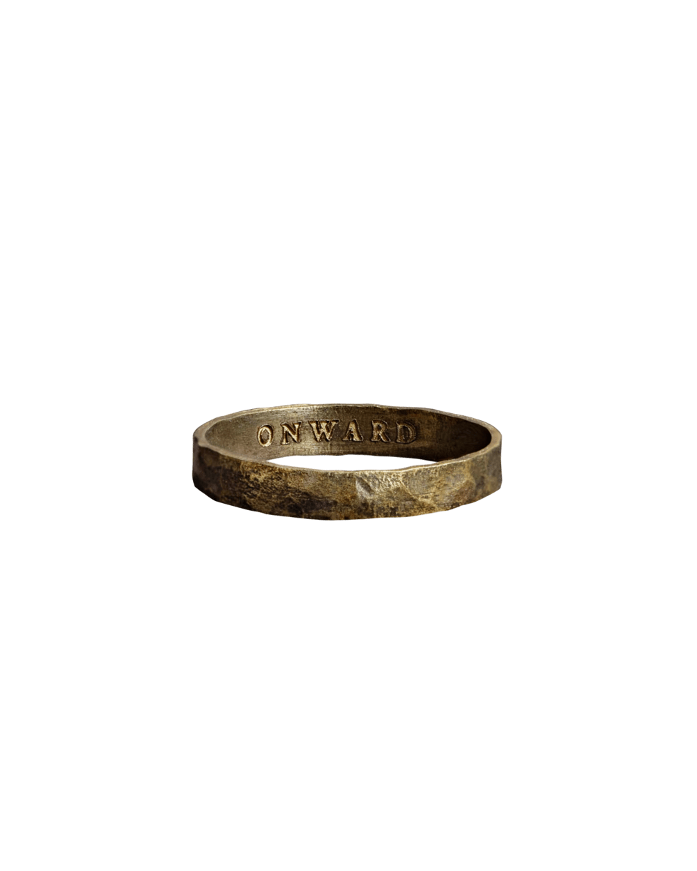 1924us Signature 'Onward' Engraved Bronze Ring