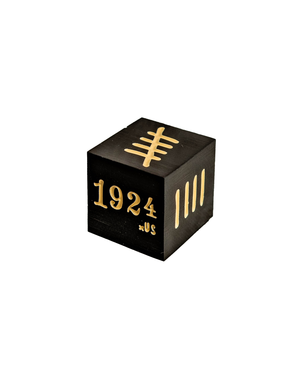1924us 实心钢骰子 - 黑色