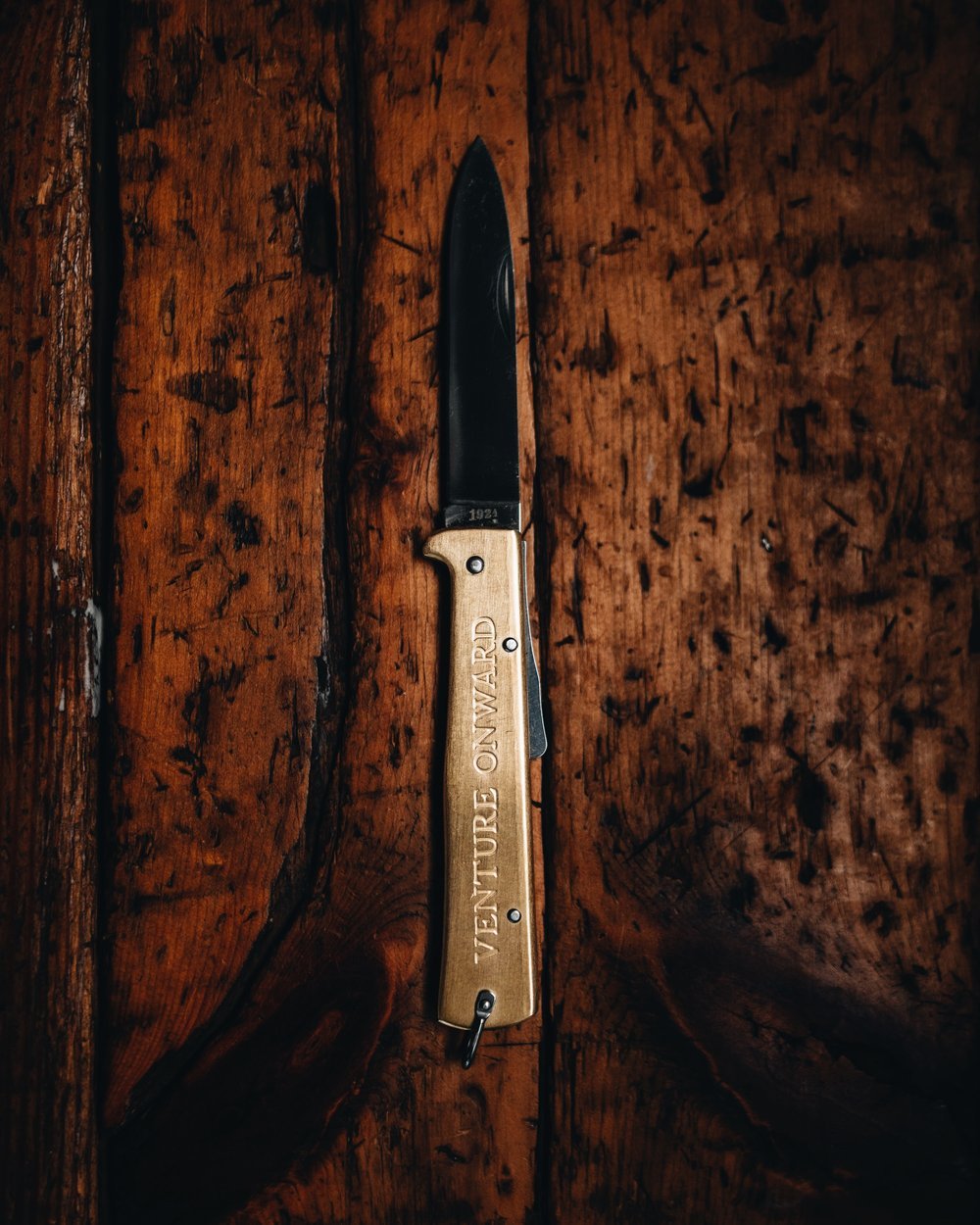 The @1924us solid brass Mercator pocket knife.