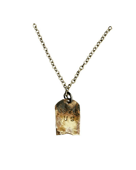 20 Wholesale - The 1924 x Lee Brennan custom Brass Tombstone Pendant Necklace