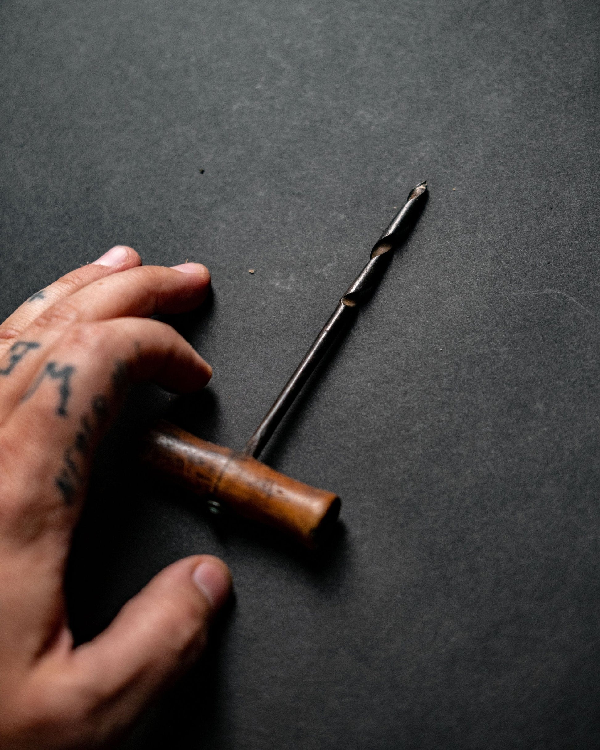 20th century wooden handle corkscrew