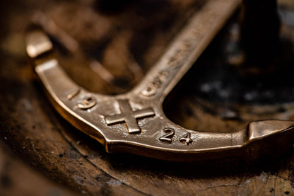 25 Wholesale - The 1924 Brass Anchor Keychain