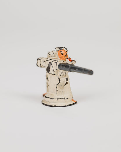 Figura de artillero naval de plomo pintada a mano de la Segunda Guerra Mundial
