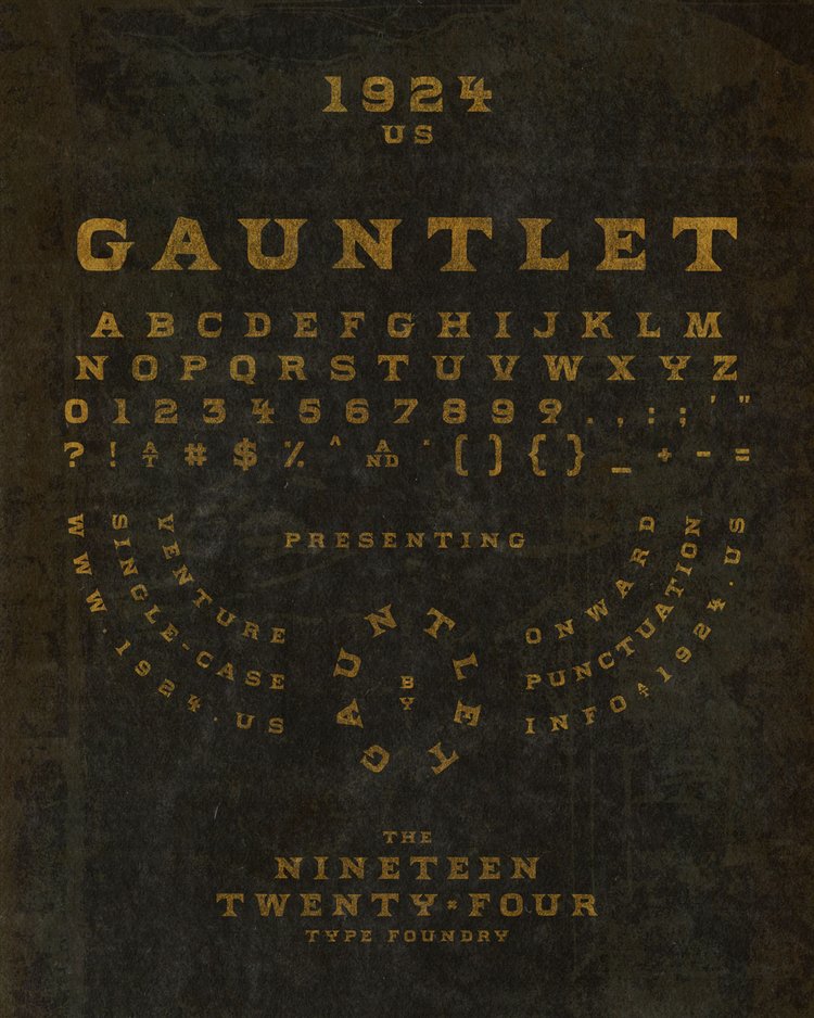 Gauntlet Font by 1924us