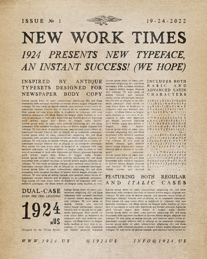 New Work Times font by 1924us