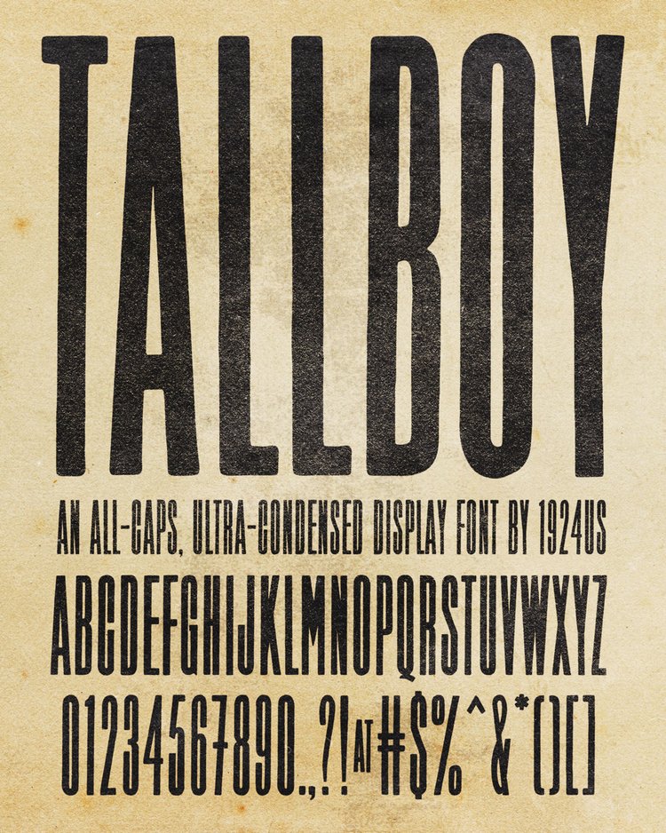 Tallboy Font by 1924us