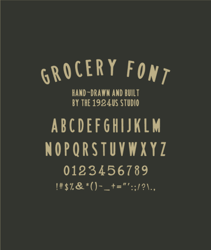 1924us 的 Grocery 字体