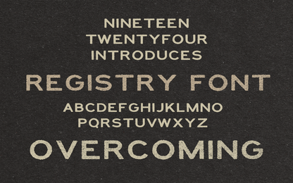 Registry Font by 1924us