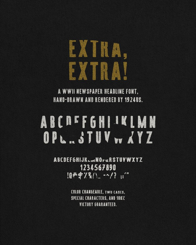 Extra Extra! Font by 1924us