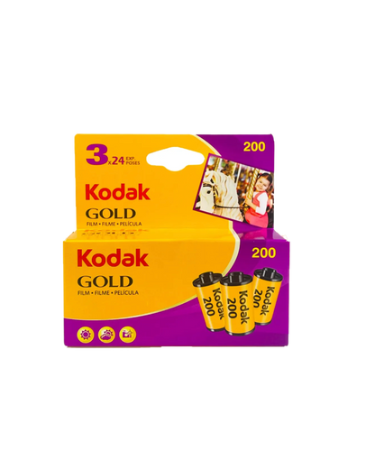 KODAK GOLD 200 COLOUR FILM 35MM 24EXP - 3 PACK