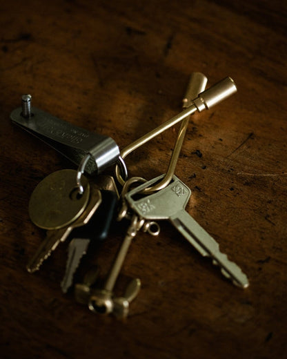 Brass Closed Helix Keyring