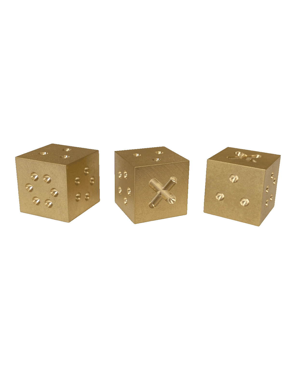 1924us - Solid Brass Dice