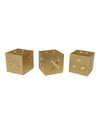 1924us - Solid Brass Dice