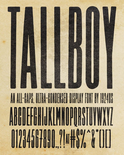 Commercial Tallboy Font by 1924us