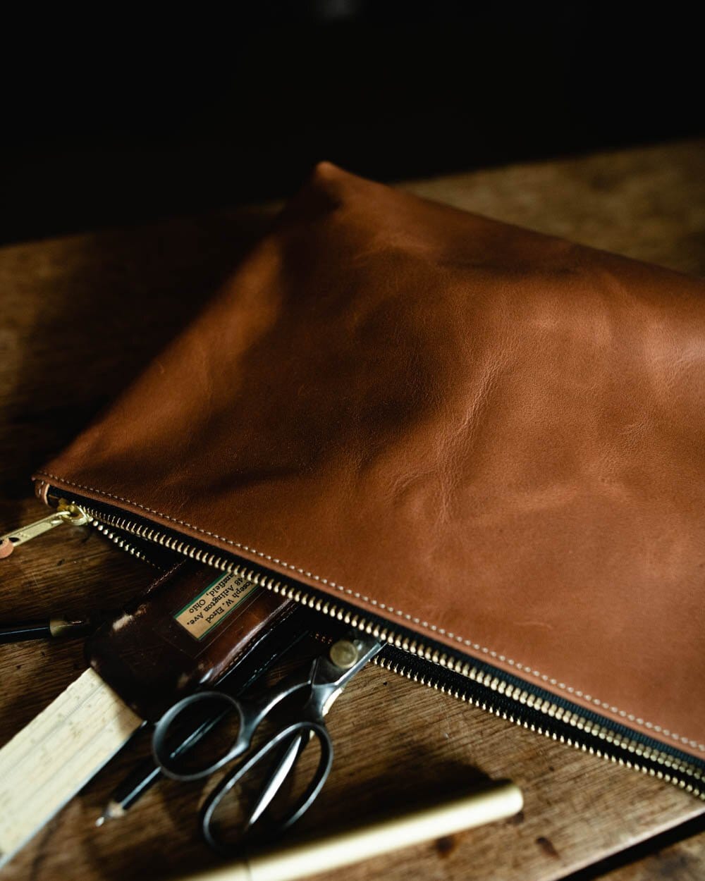 Dylan Zip Pouch - Tobacco