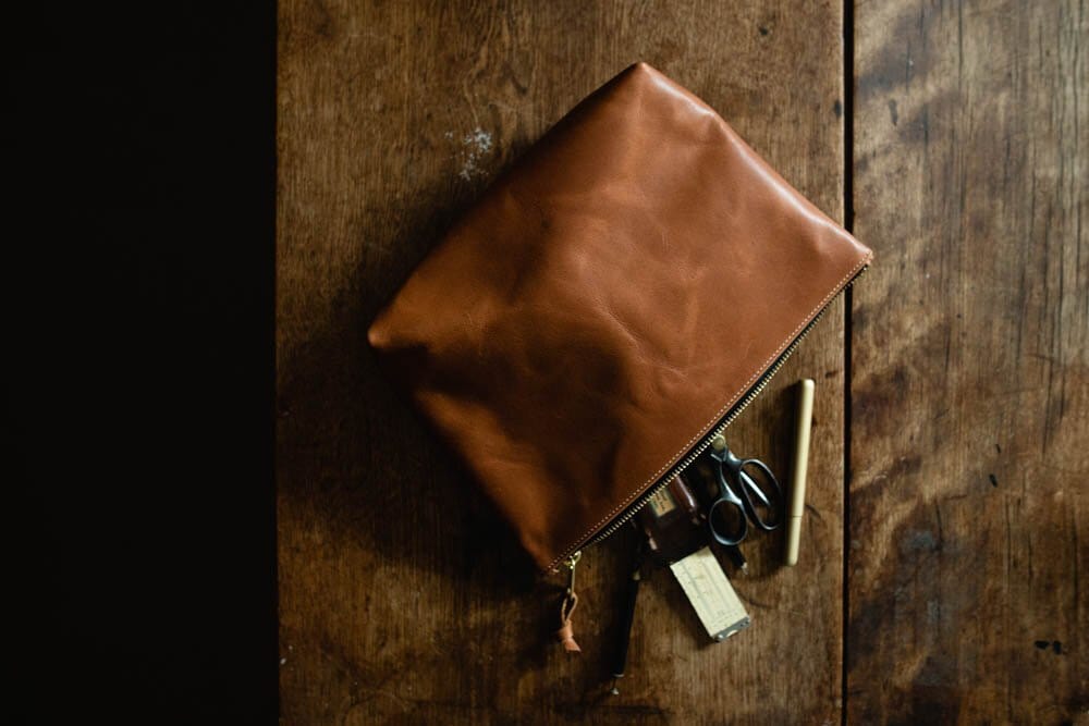 Dylan Zip Pouch - Tobacco