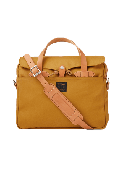 FILSON RUGGED TWILL BRIEFCASE - Cheese Tan and Kakhi