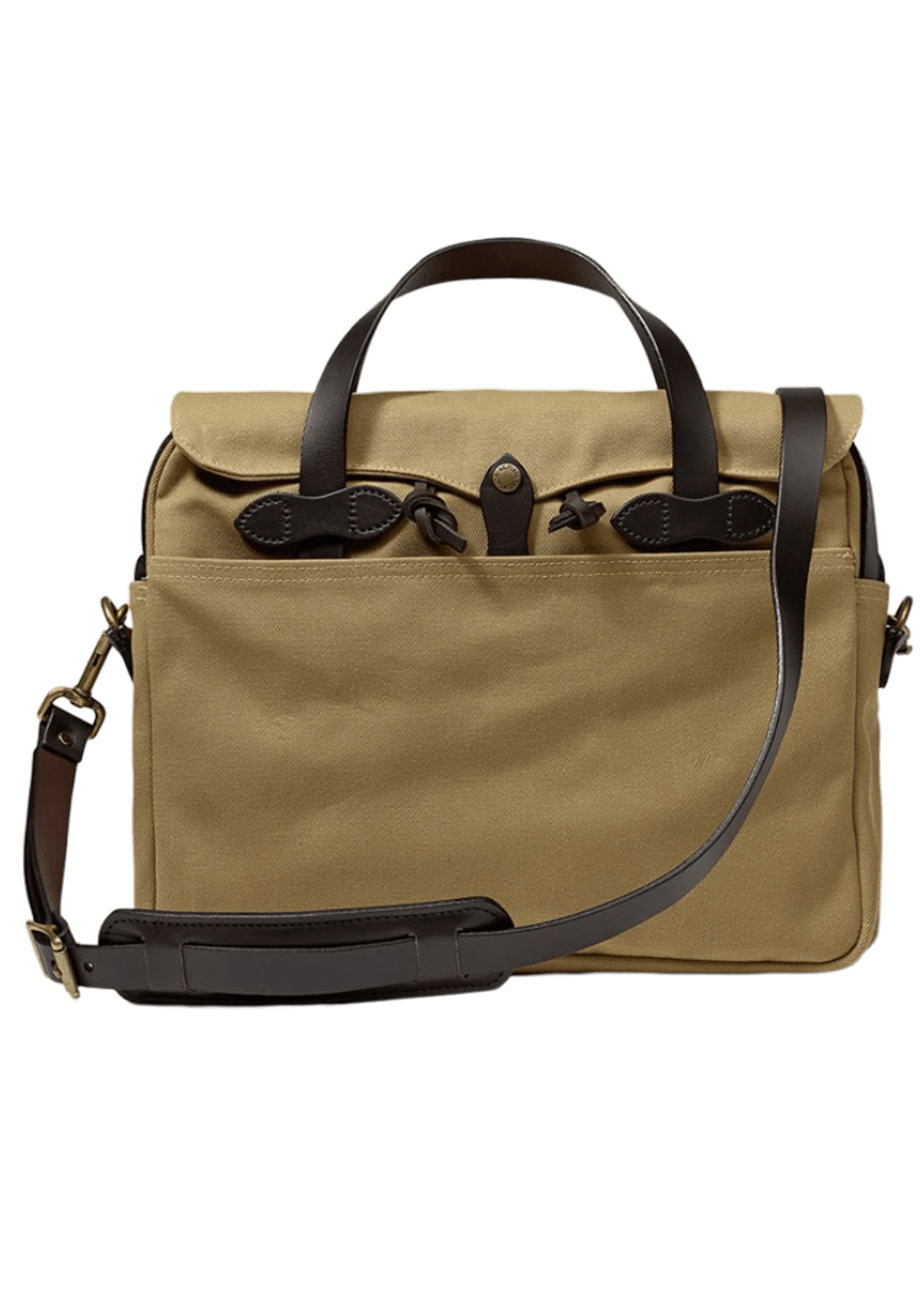 FILSON RUGGED TWILL BRIEFCASE - Cheese Tan and Kakhi