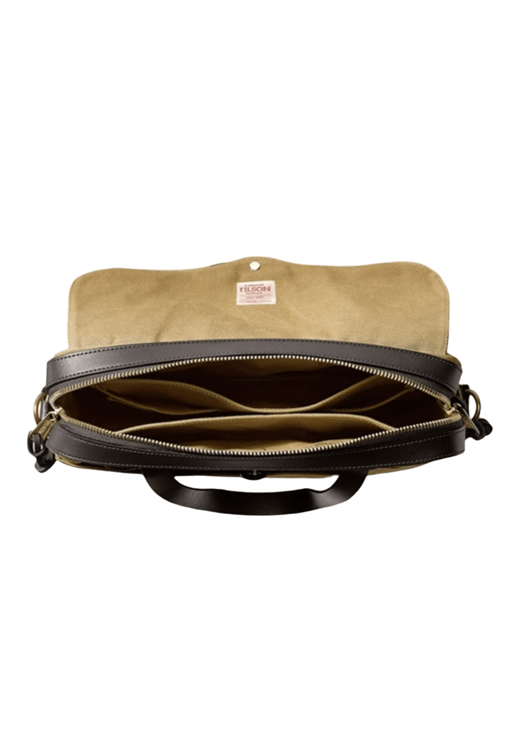 FILSON RUGGED TWILL BRIEFCASE - Cheese Tan and Kakhi