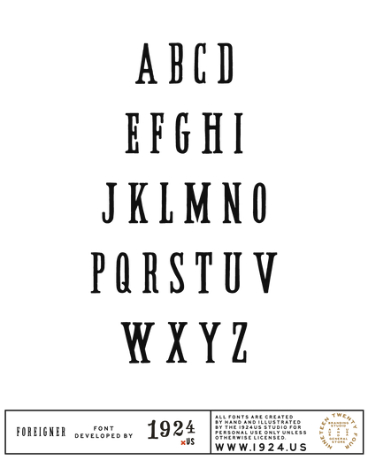 Foreigner Font by 1924us