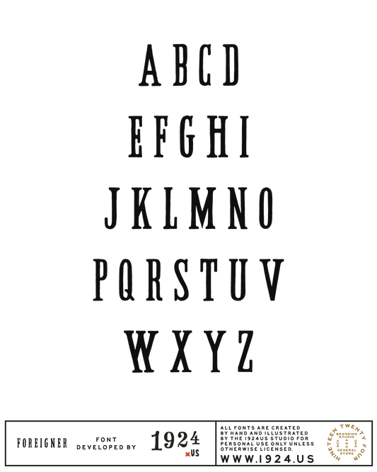 Foreigner Font by 1924us