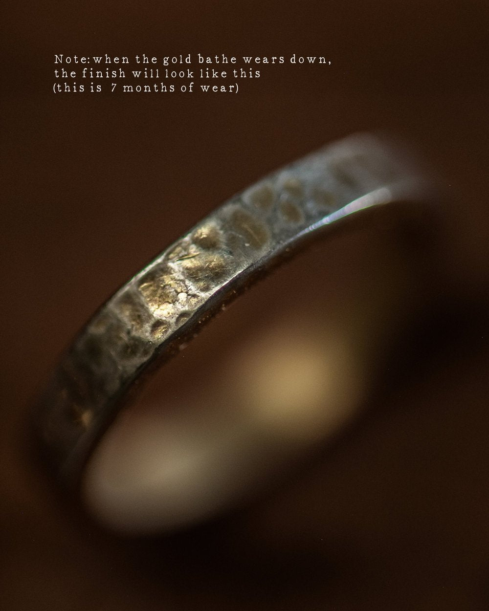1924us Signature 'Onward' Engraved Sterling Silver Ring Bathed in Gold