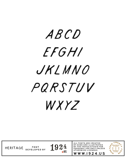 Heritage Font Italic by 1924us